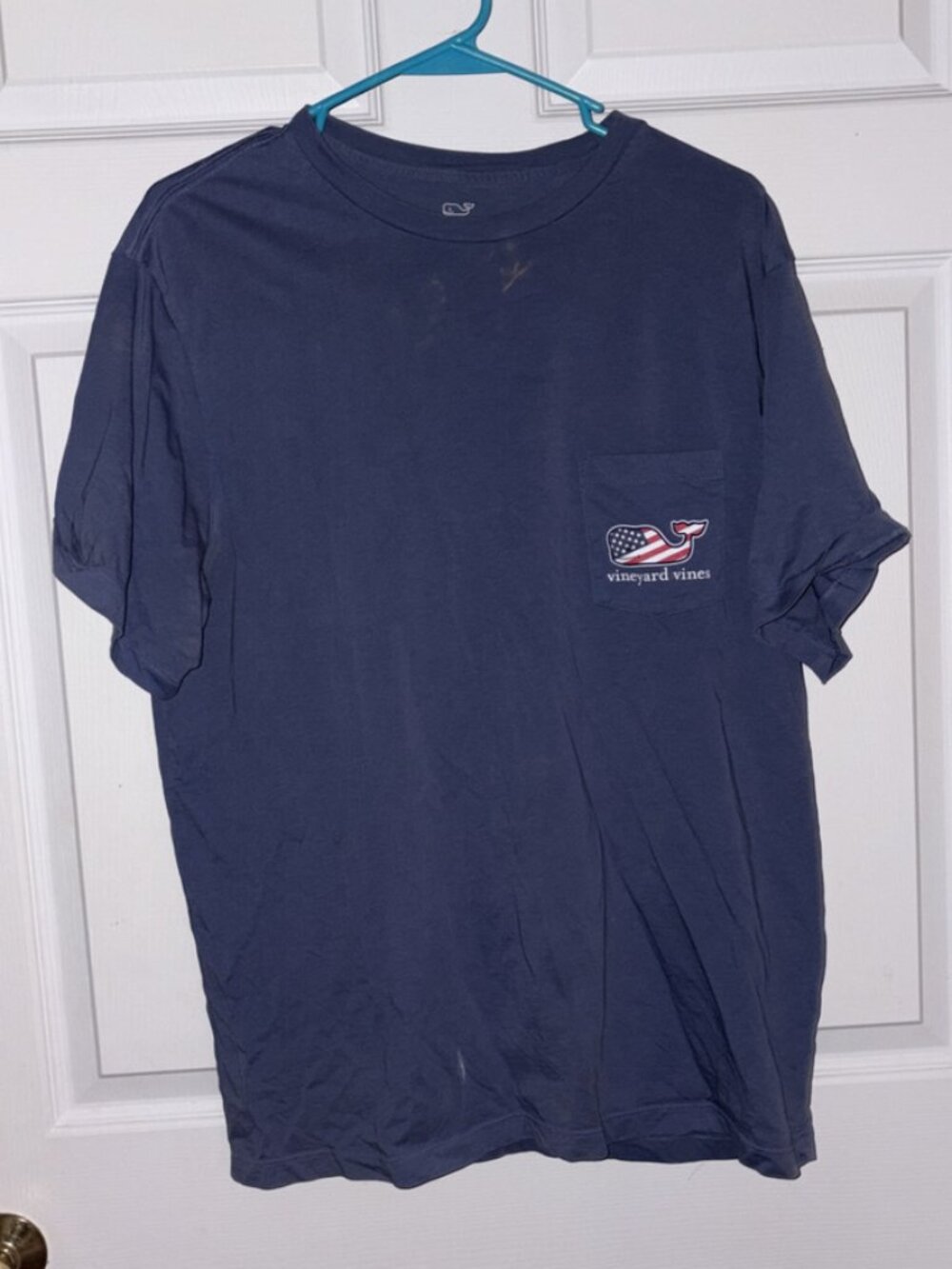 Vineyard Vines Pocket T-Shirt – Navy Blue Size M